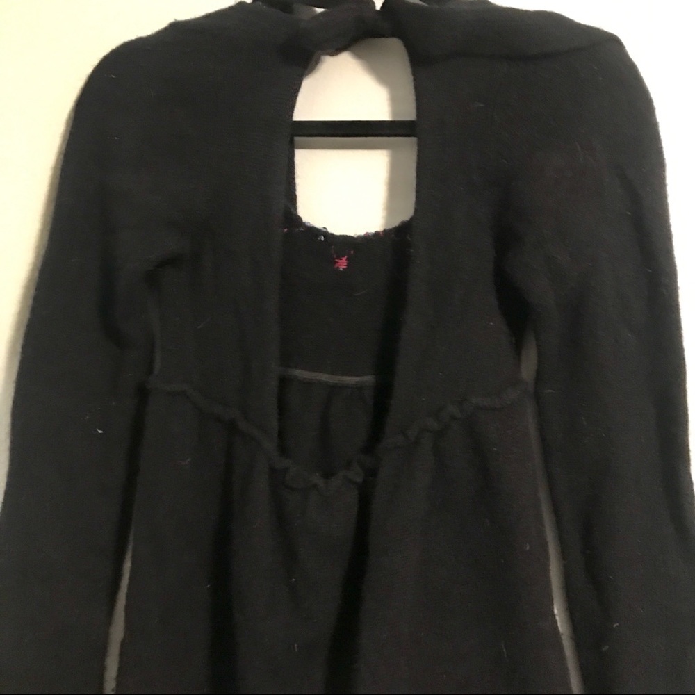 Free People Black Open Back Sequined Top - Picture 5 of 8